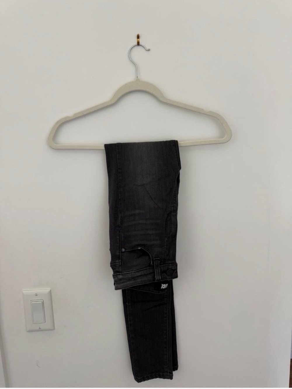 PAIGE Black Charcoal Skinny Jeans Size 27